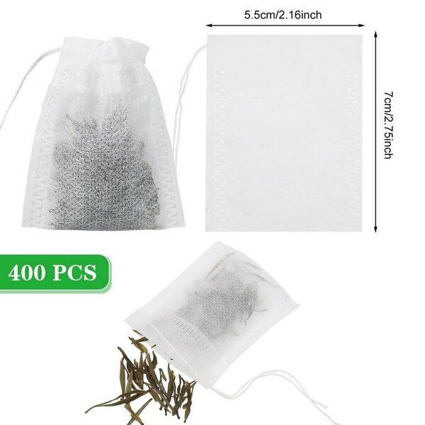 Disposable Empty Tea Bags, 6x8cm Tea Filter Bags Te