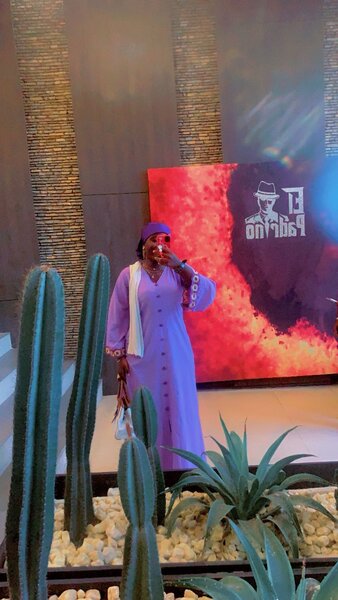 Robe longue violette élégante