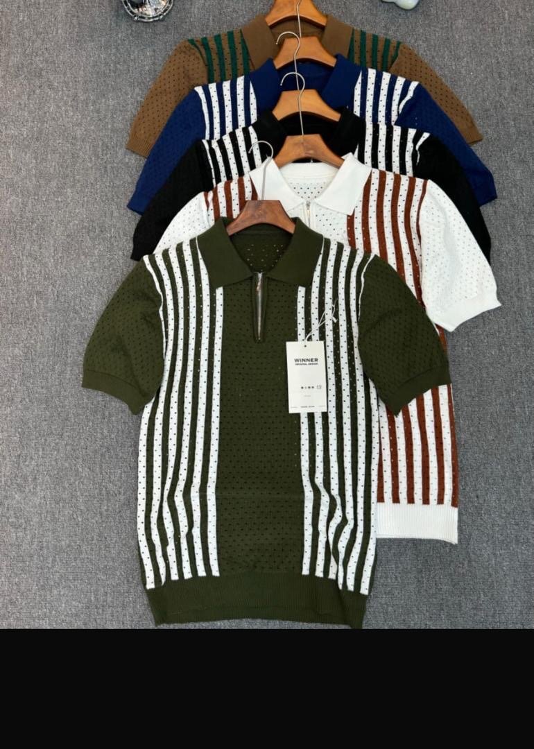 Polos rayés décontractés homme