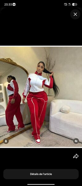 Survêtement rouge chic femme