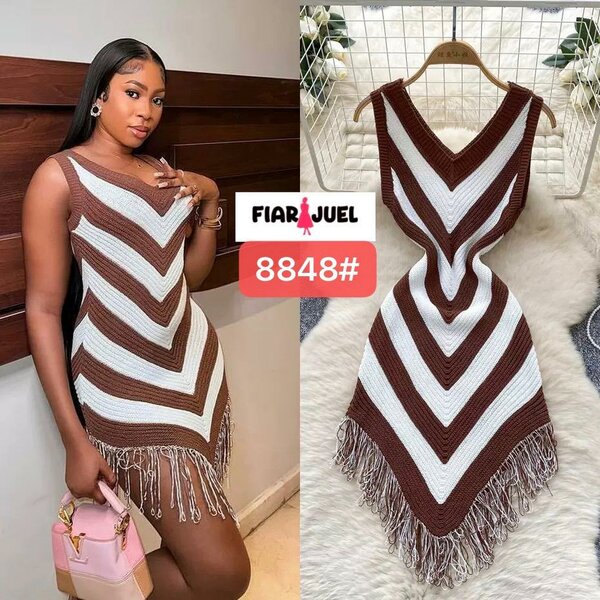 Robe rayée élégante femme