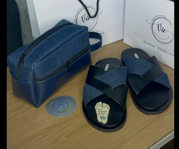 Sandales en cuir + sac