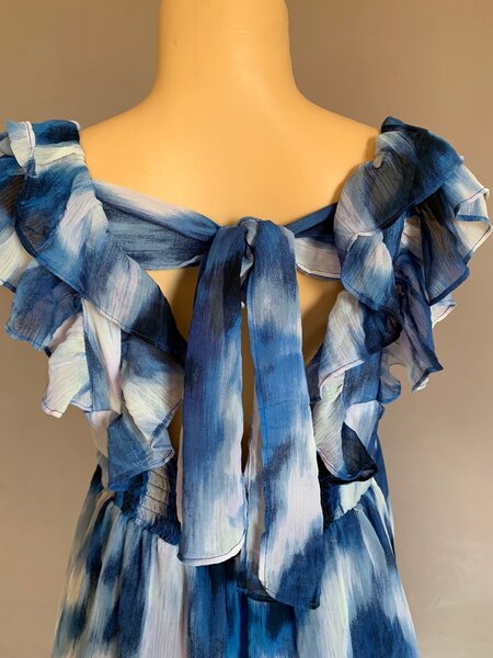 Blue and white floral Dress