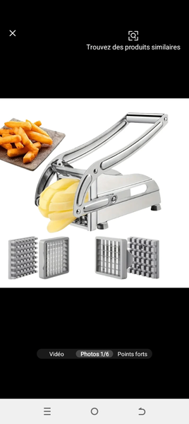 Coupe-Frites Acier Inoxydable