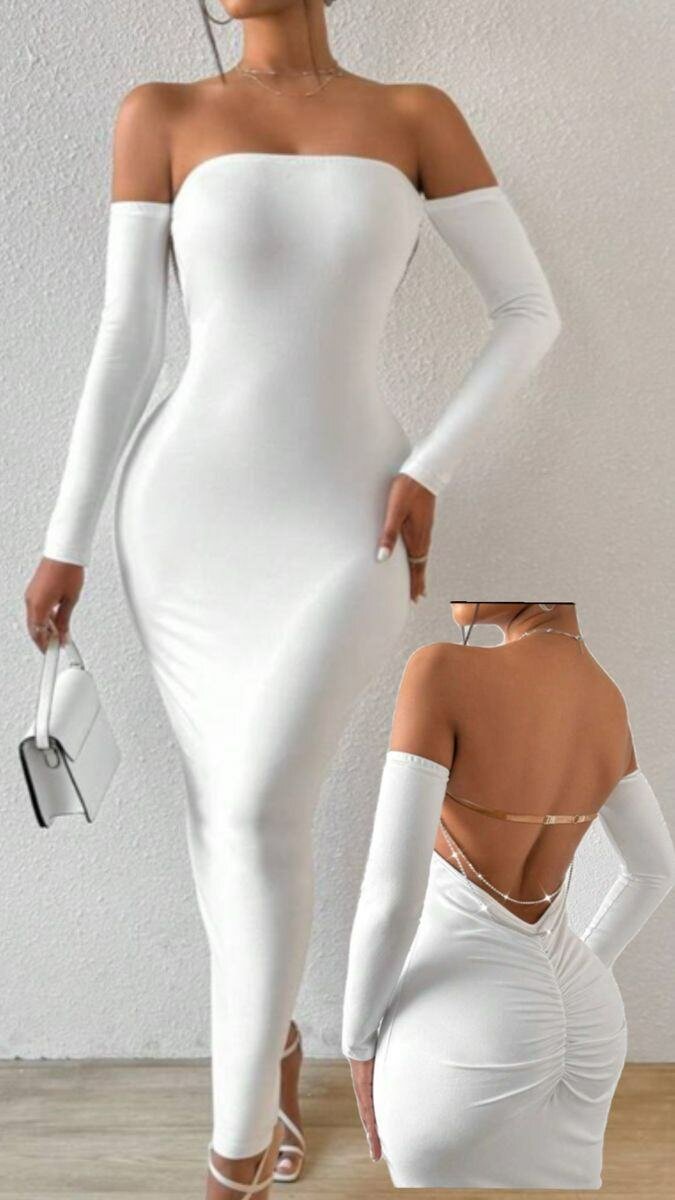 Robe élégante moulante avec dos nu