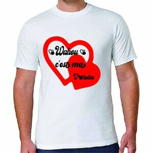  T-Shirt Coton Imprimé Amour Ma Valentine