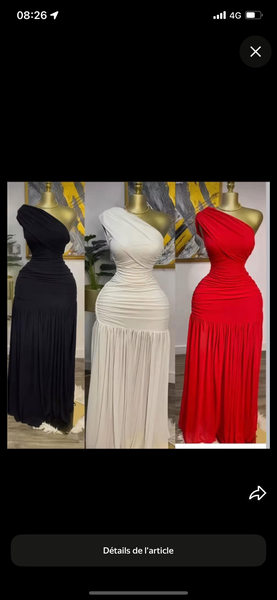 Robe élégante une épaule