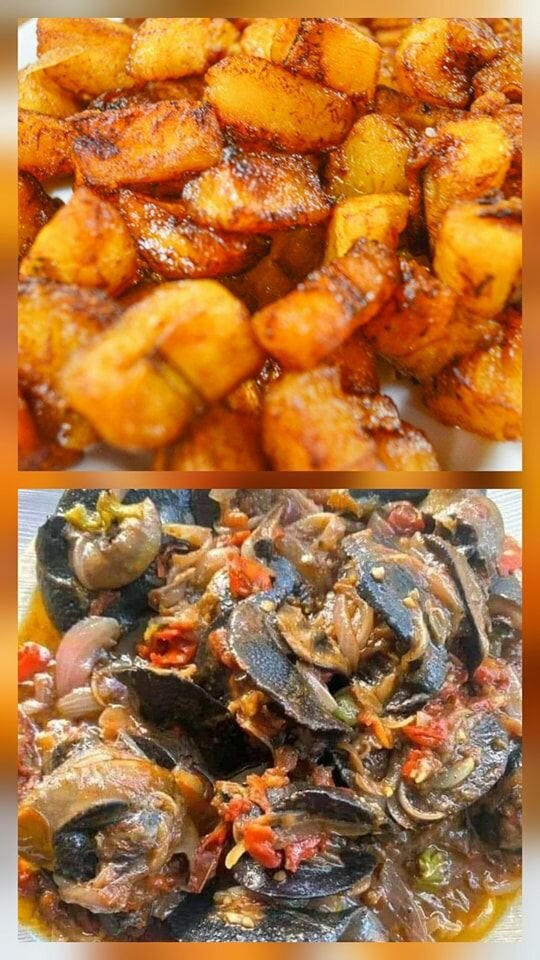 Délicieuse brochette d'escargots