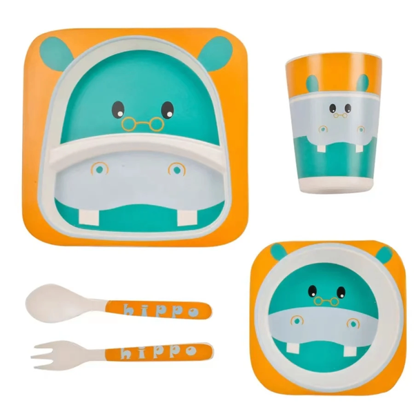 Set vaisselle pour enfants en bambou