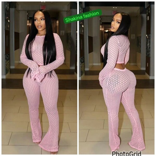 Ensemble femme rose élégant