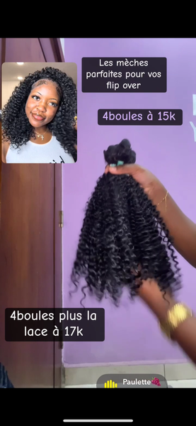 4 Curly Hair Extensions Bundle