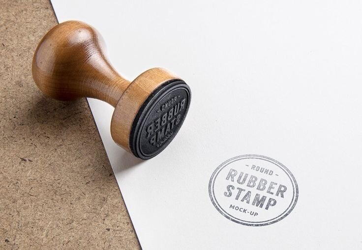 Rubber stamp Wooden