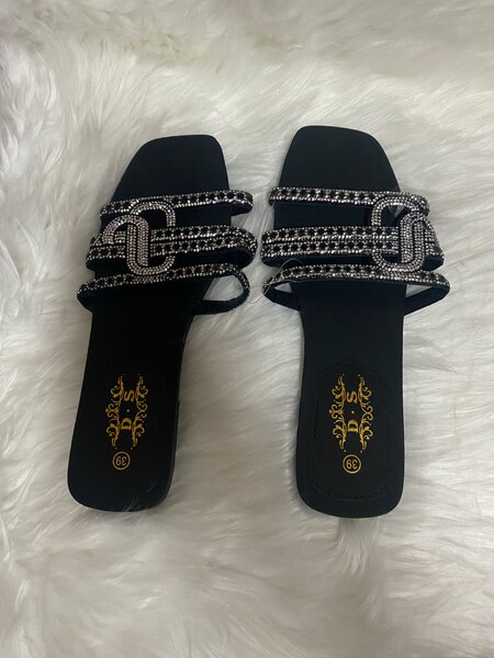 Sandales Élegantes Strass Femme