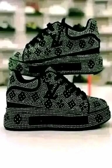 Chaussures femme strass noir