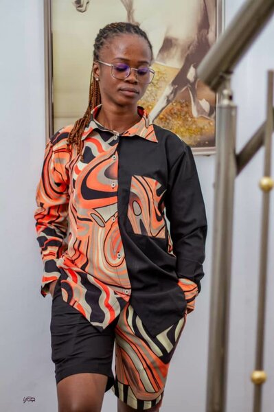 Chemise patchwork moderne femme