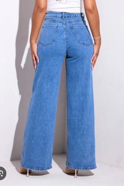 Jean large taille haute