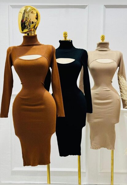 Robe Moulante en Tricot Élégante