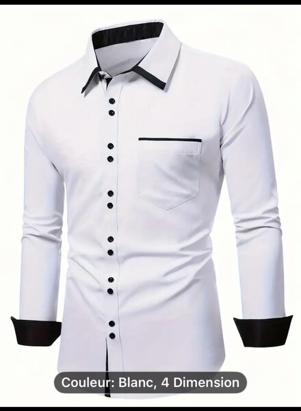 Chemise Blanche Élégante Homme
