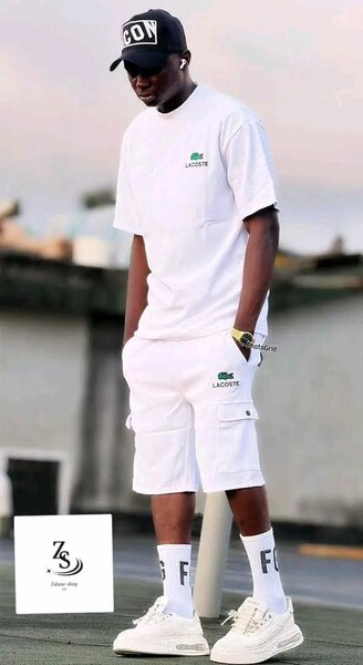 Ensemble Lacoste Blanc Style Urbain