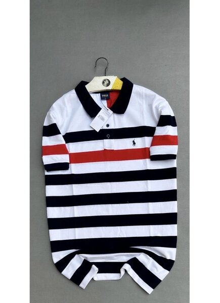 Polo tendance rayé homme