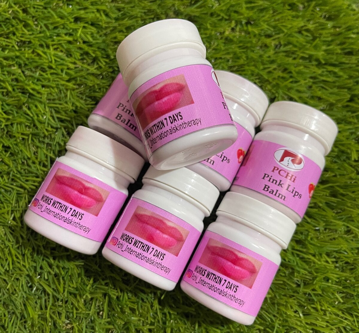 Pink lips balm and scrub