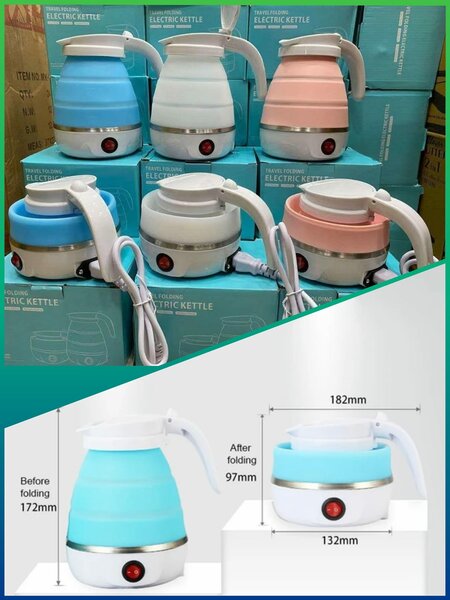 BOUILLOIRE ÉLECTRIQUE PLIABLE EN SILICONE CAPACITÉ : 600 ML