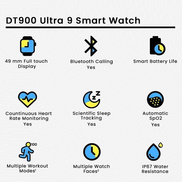 Smart watch DT900 ultra 9 in 1