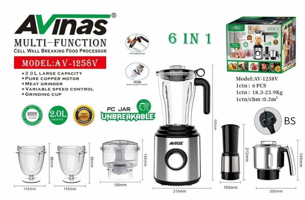 Avinas 6 in 1 Multifunctional Blender