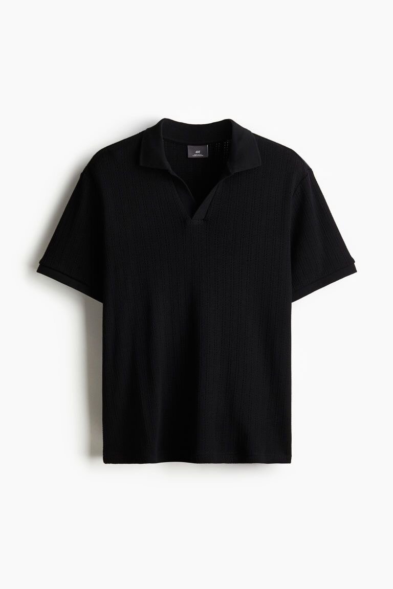 Polo en maille noir élégant