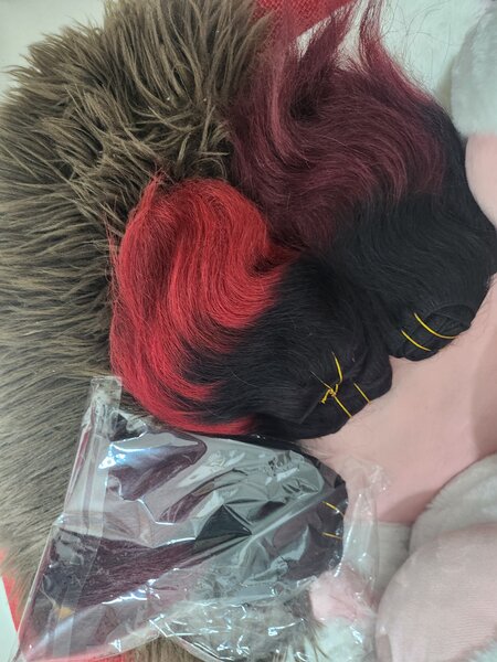 Extensions ombrés rouges