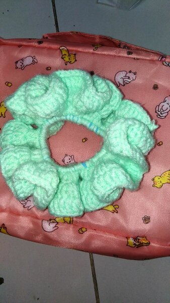 Chouchou Doux Vert Pastel