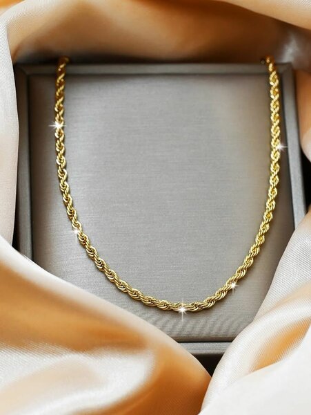 Collier en acier inoxydable doré