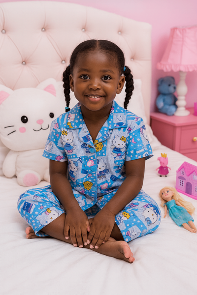 Pyjama fille imprimé chat