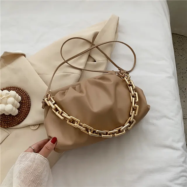 Gold chain handbag