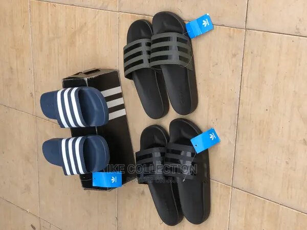 Adidas and nike slippers