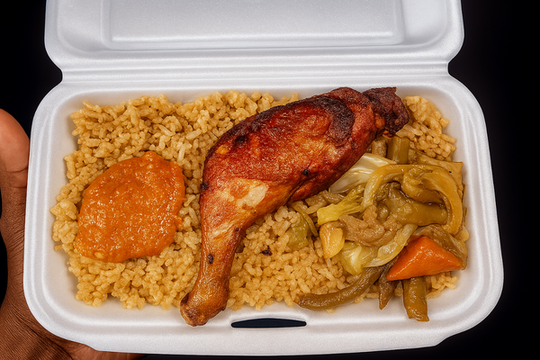 Repas de Poulet et Riz Épicé