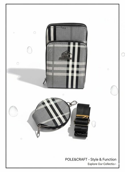 Pochette à Bandoulière Grise Chic