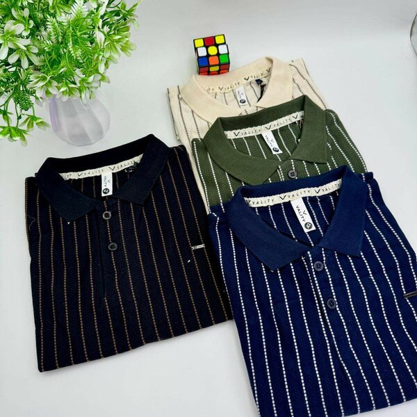 Polos casuals rayés homme