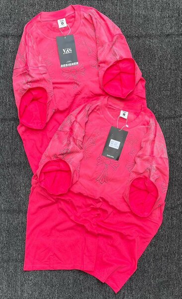 T-shirt rose imprimé