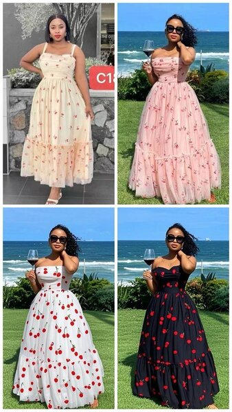 Robe d'été à imprimé cerises