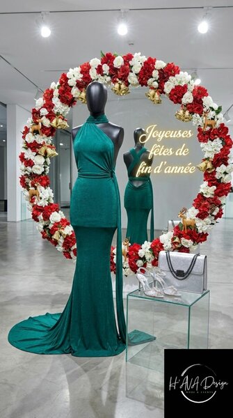 Élégante Robe de soirée verte