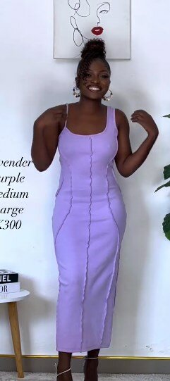 Maxi dress, lilac, decor