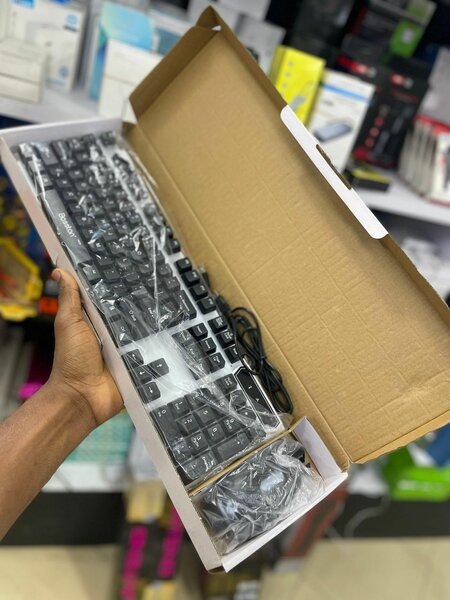 Boston Keyboard and Mouse with Rainbow Light