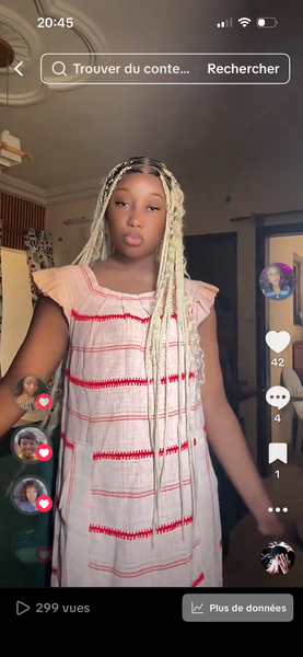 Robe d'été en coton rayé