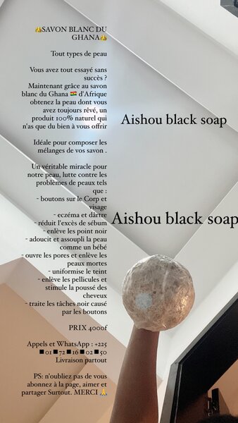 Savon blanc du ghana
