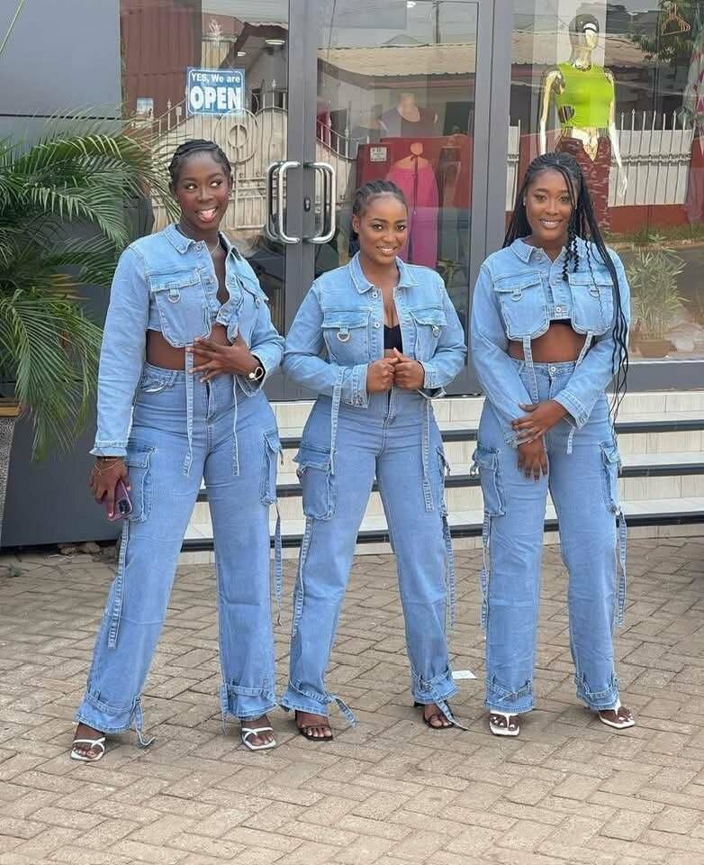 Ensemble denim tendance femme