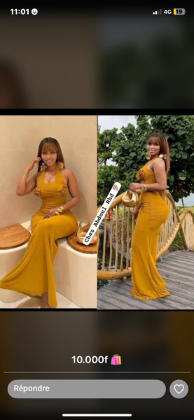 Robe Longue Jaune Élégante