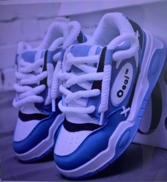 Baskets Enfant Bleu Blanc