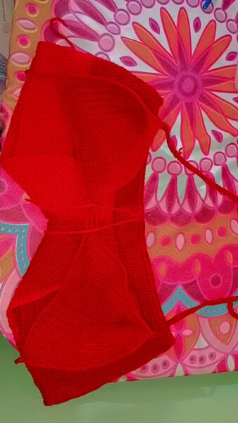 Maillot de Bain Crochet Rouge