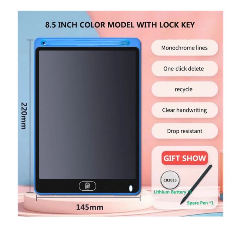 8.5-inch Children's Educational Color Erasable Electronic